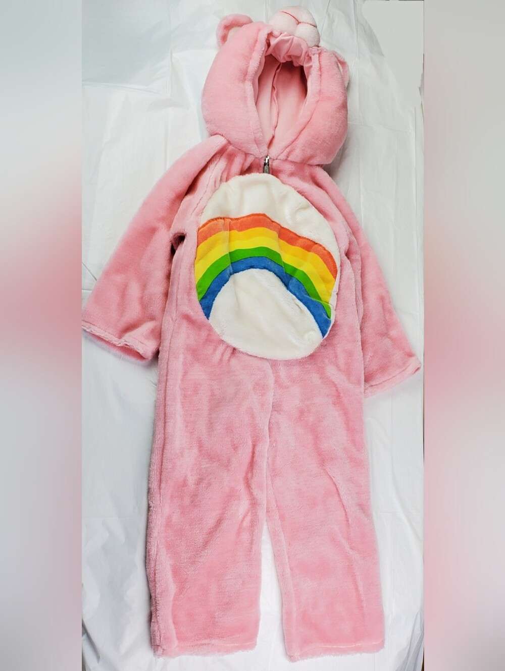Care Bears VTG 2004Pink Rainbow Cheer Bear Plush Halloween Costume Size 2-4 Year